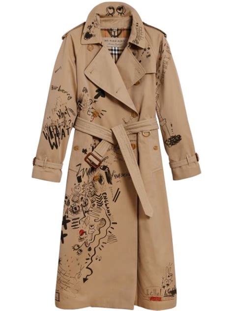 burberry graffiti trench coat